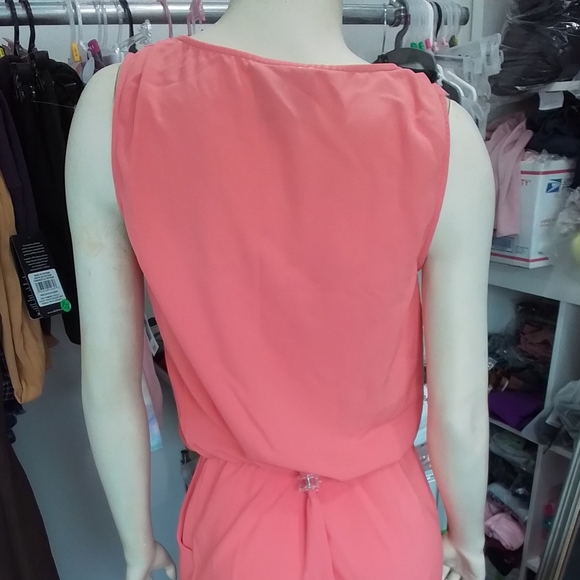 Romeo & Juliet Couture Coral Medium Jumpsuit - Picture 3 of 17